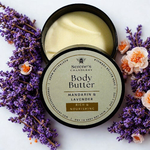 Shea Body Butter | Mandarin and Lavender | 80g-0