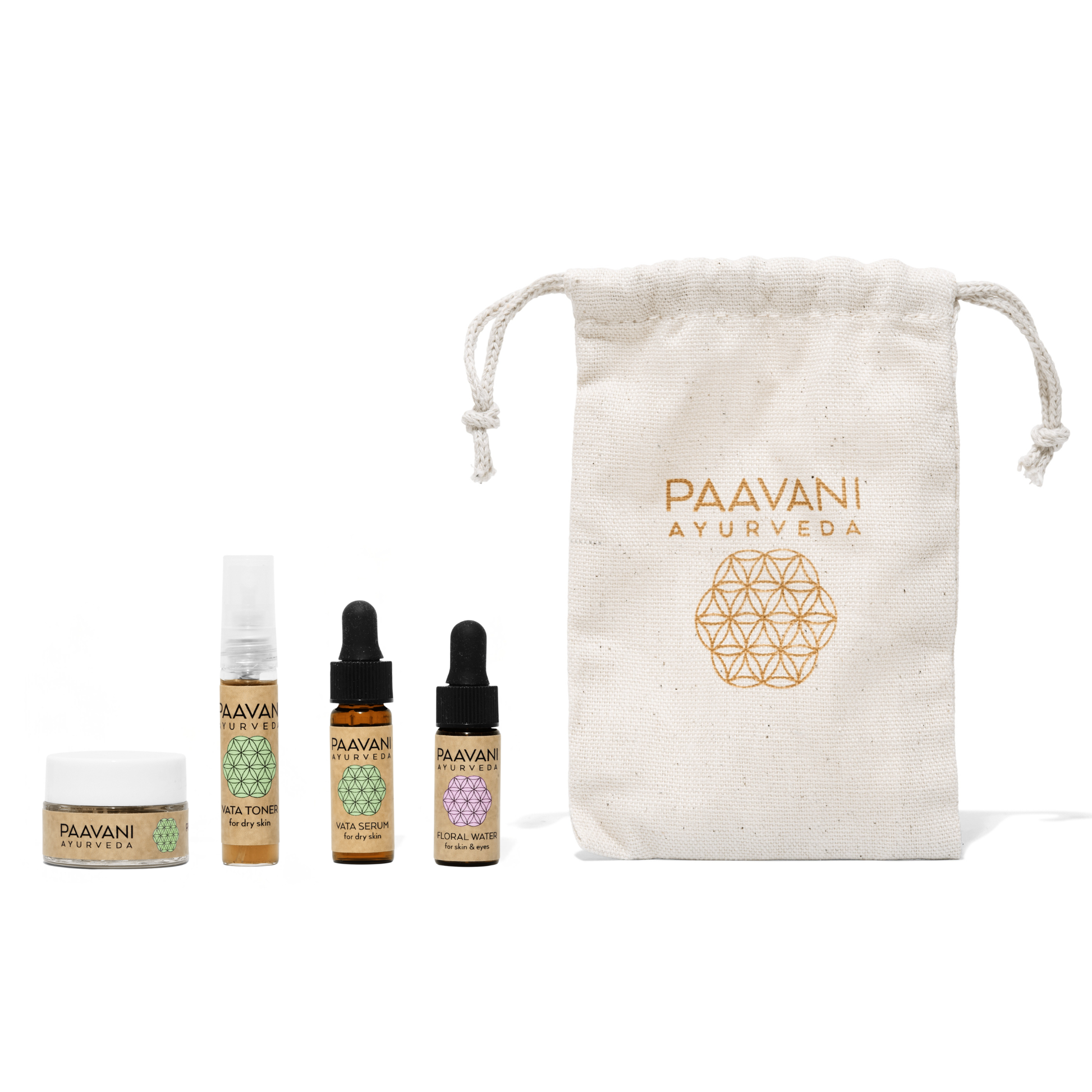 Vata Skincare Ritual | Sample Size Ayurvedic Kit for Dry Skin-0